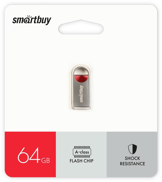 USB флеш-накопитель 64GB Smart Buy MC8 металл красный (SB064GBMC8) фото