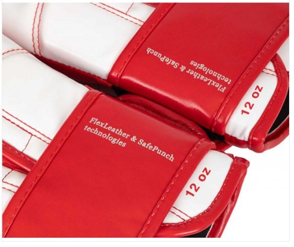 Перчатки боксерские Clinch Fight 3.0 красно-белые (вес 8 унций) фото