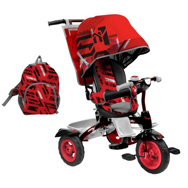(м) Велосипед детский 3-х колесный NIKA ВДН5/1S спортивный красный фото