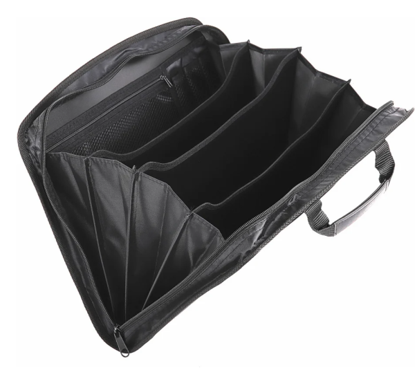 Папка-портфель пласт. BRAUBERG А4+ (375х305х60мм), 4 отделения, 2 кармана, черный, 225169 фото