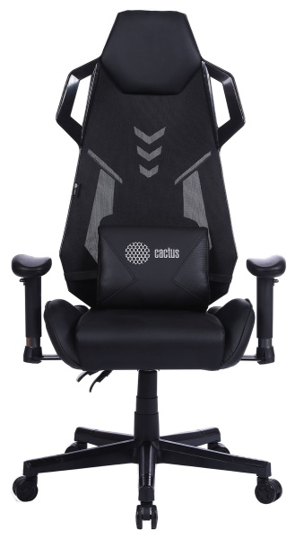 Кресло игровое Cactus CS-CHR-090BL черный сиденье черный эко.кожа крестовина пластик пластик черный  фото