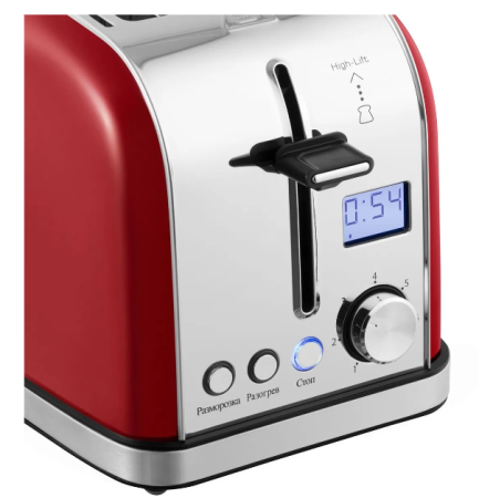 Тостер MAUNFELD MF-821CH красный фото