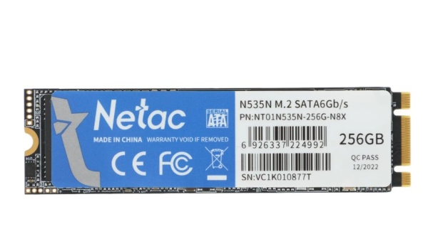 Накопитель SSD 256Gb M.2 2280 Netac N535N 540/490 (NT01N535N-256G-N8X) фото