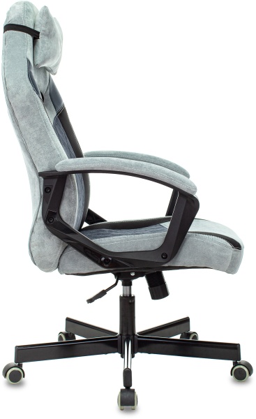 Кресло игровое Zombie VIKING 6 KNIGHT Fabric голубой с подголов. крестов. металл VIKING 6 KNIGHT BL  фото