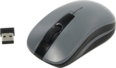 Мышь Oklick 445MW черный/серый оптическая (1200dpi) беспроводная USB (3but) фото