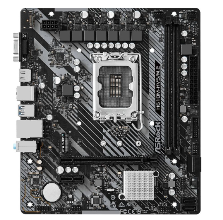 Материнская плата Asrock H610M-HVS/M.2 R2.0  <S-1700 Intel H610 2xDDR4 mATX AC`97 8ch(7.1) GbLAN+VGA фото