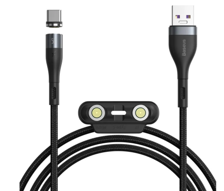 Кабель USB - Type-C+Lightning+MicroUSB  Baseus 1м, Магнитный, черный (CA1T3-A06) фото