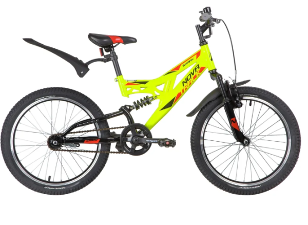 (м) Велосипед детский NOVATRACK 20"20SS1V.SHARK.GN20 зеленый, сталь, 1-скор, Falcon фото