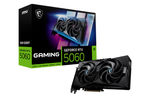 Видеокарта PCI-E 8Gb MSI NV RTX 5060 8G GAMING OC 128bit GDDR7 2640/28000 HDMI/DP/HDCP RTL фото