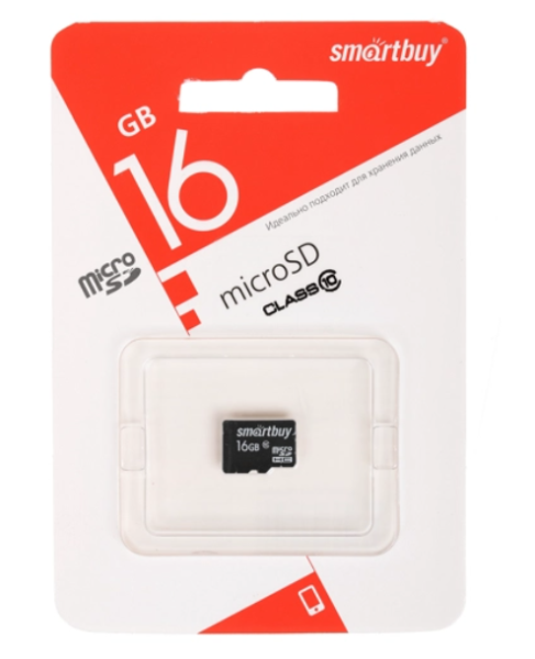 Карта памяти MicroSD 16GB  Smart Buy Class 10 UHS-I (SB16GBSDCL10-00) фото