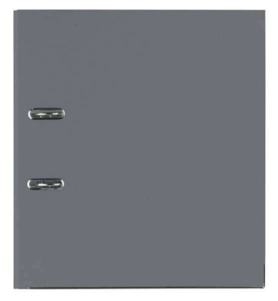 Папка-регистратор BRAUBERG с покрытием из ПВХ, 80 мм, с уголком, серая (удвоенный срок службы), 2271 фото