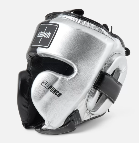 Шлем боксерский Clinch Punch 2.0 черно-серебристый (размер L) C145  фото
