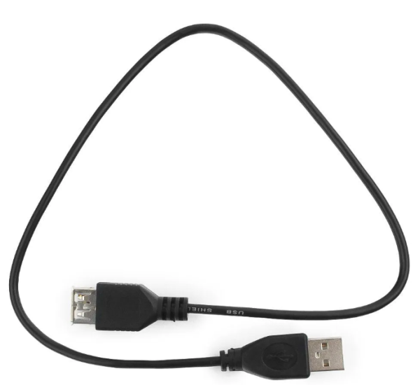 Кабель-удлинитель USB2.0 Гарнизон GCC-USB2-AMAF-0.5, AM/AF, медь, 0,5м, черн, пакет фото