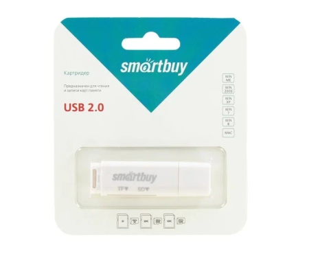 Устройство чтения карт памяти Smartbuy Белый (SBR-715-W) фото
