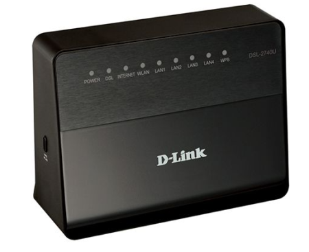 Модем Adsl D-Link DSL-2740U черный фото