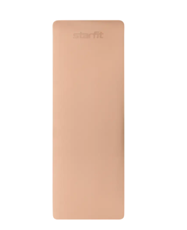 Коврик для йоги STARFIT FM-201 TPE 183x61х0,4 см персиковый/серый  фото
