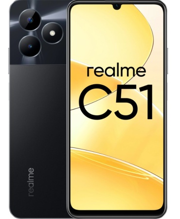 Смартфон Realme C51 4/128Gb Black (Черный) фото