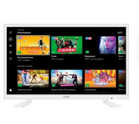 Телевизор LED BBK 24" 24LEX-7290/T2C HD READY белый Smart TV фото