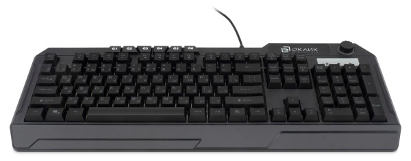 Клавиатура Оклик 715G черный USB Multimedia for gamer LED фото