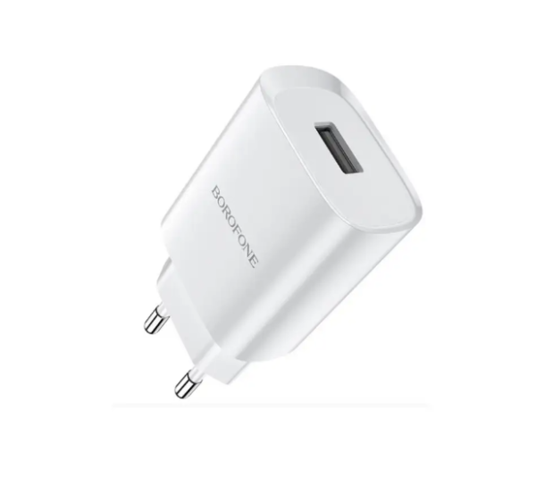 Зарядное устройство Borofone BN1 белый + кабель lightning  (6931474741103) фото