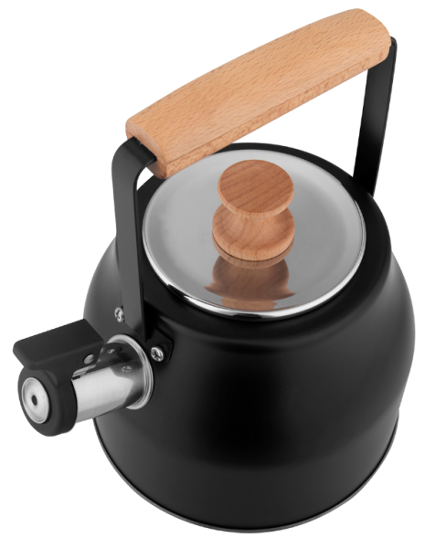 Чайник со свистком LARA LR00-87 2,3л, черный фото