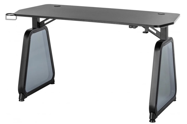 Стол игровой Cactus CS-GMD-BK-RGB столешница МДФ черный каркас черный 136x60x75см фото