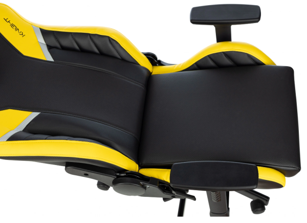 Кресло игровое Knight Thunder 5X черный/желтый эко.кожа крестов. металл KNIGHT THUNDER 5X Y  фото