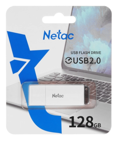 USB флеш-накопитель 128Gb Netac U185 белый USB 2.0 (NT03U185N-128G-20WH) фото