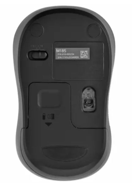 Мышь Logitech M185 Grey wireless USB (910-002252/910-006540) фото