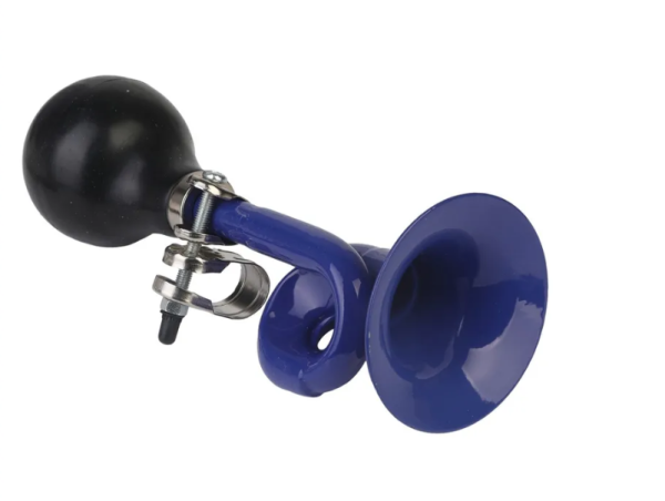 Клаксон STELS 86B-02 сталь/резина, чёрно-синий фото