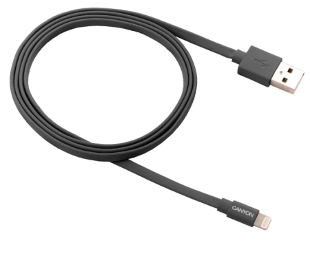 Кабель USB - Lightning CANYON 1м CNS(серый) (MFI) (SWECNSMFIC2DG) фото
