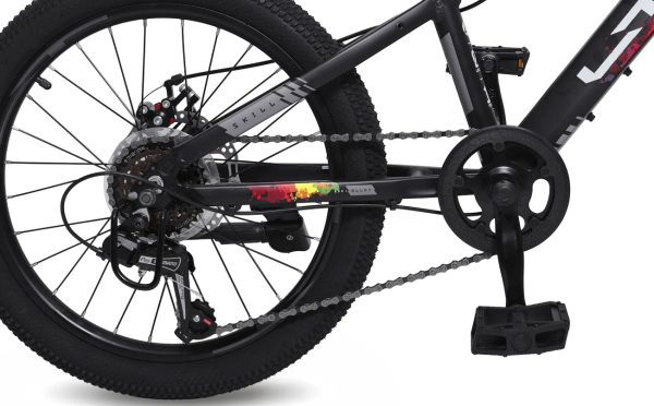 (м) Велосипед детский LTBIKE 20" SKILL, алюминий, рама 10,5", 6-ск, черный/серый фото