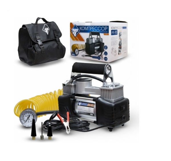 Авто-компрессор воздушный NOVA BRIGHT АК-85 металлический корпус, в сумке 44278 фото