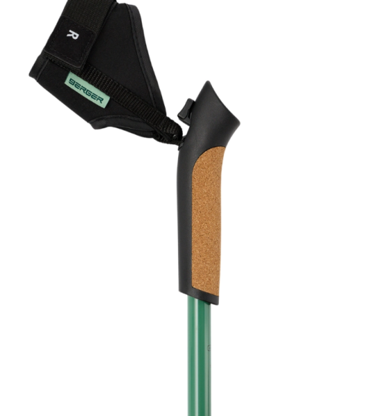 Палки для скандинавской ходьбы BERGER Travel Forest BTF25NP1-02, 115 см, цельные, зеленый  фото