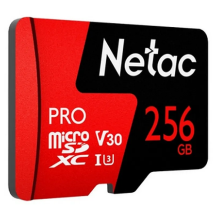 Карта памяти MicroSDXC 256GB Netac P500 Extreme Pro UHS-I1 A1 V30 (100Mb/s) (NT02P500PRO-256G-R) фото