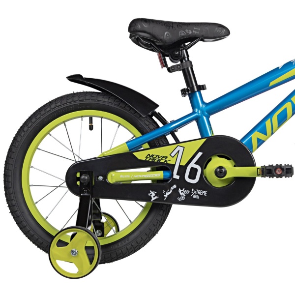 (м) Велосипед детский NOVATRACK 16"167AEXTREME1V.BL5 алюм., синий, полная защ.цепи, пер.руч., зад.но фото