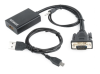 Переходник VGA (M) -> HDMI (F) Cablexpert A-VGA-HDMI-01, 19M/15F, длина 15см, аудиовыход Jack 3,5 (M фото