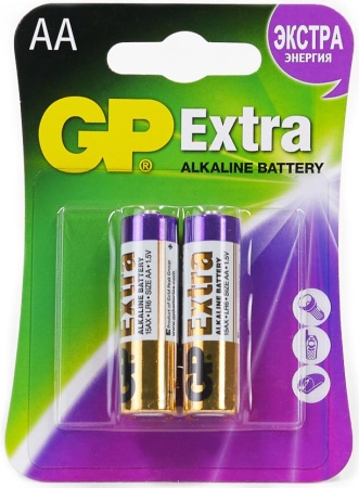 Батарея GP Extra Alkaline 15AX LR6 AA (2шт) блистер фото