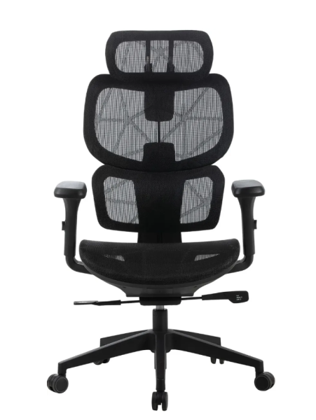 Кресло Cactus CS-MC555-BK черный сетка с подголов. крестов. пластик пластик черный  фото