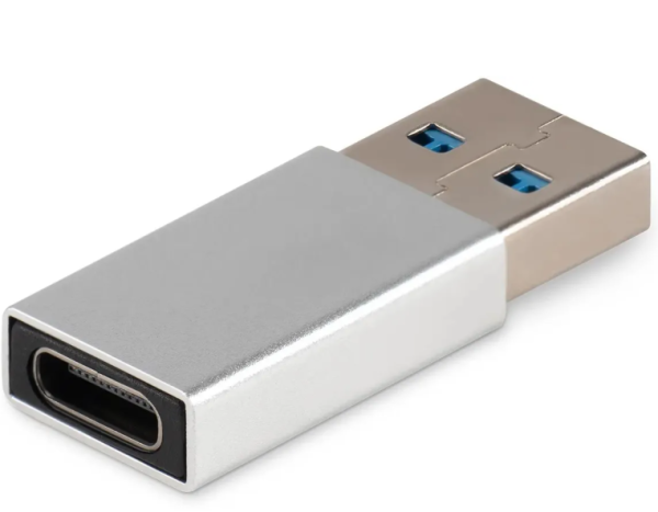 Адаптер Buro ver2.0 USB A(m) USB Type-C (f) (BU-USB2-AM-CF) серебристый фото