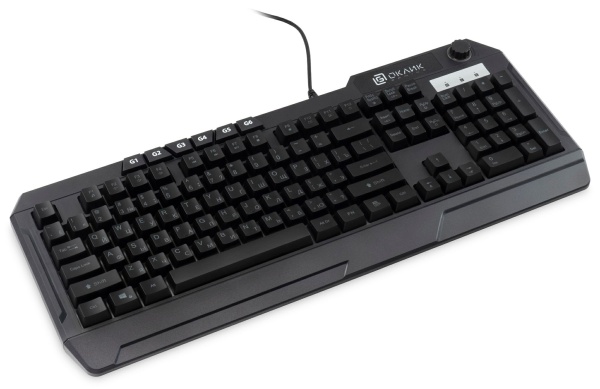 Клавиатура Оклик 715G черный USB Multimedia for gamer LED фото