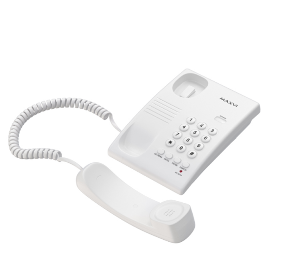 Телефон проводной MAXVI CS-02 white белый фото