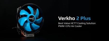 Aerocool Verkho 2 Plus , до 115W, 2х теплотрубки, PWM, 1000-2000 RPM фото