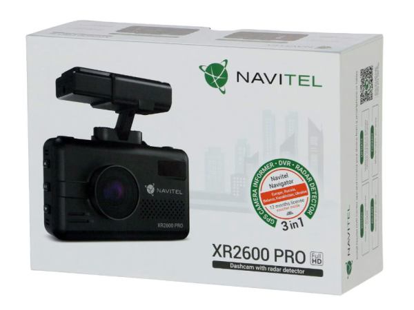 Радар-детектор с видеорегистратором Navitel XR2600 PRO GPS черный фото
