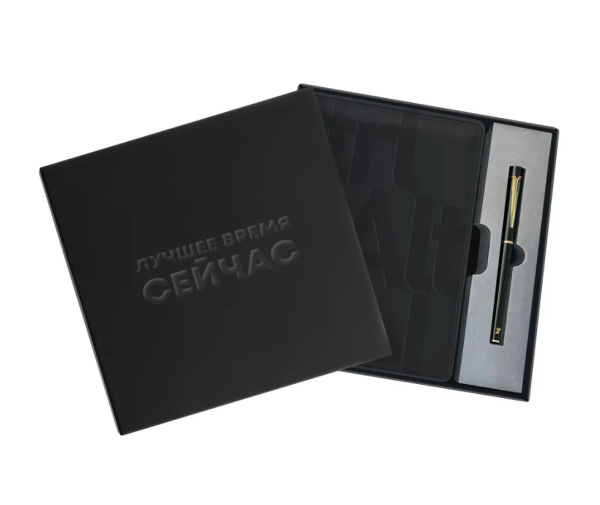 Ежедневник недатированный, А5, 136л., твердый переплет, кожзам, BG "Ctl+Alt+Del", черный, в подарочн фото