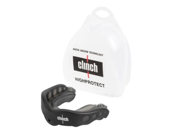 Капа одночелюстная Clinch Pro Triple Layer Mouthguard черно-серая (размер Senior) C515  фото