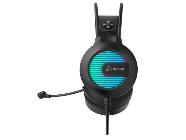 Игровые наушники с микрофоном Оклик HS-L300G черный 2.2м фото