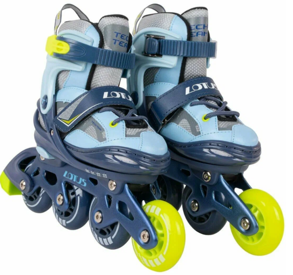 Роликовый коньки Tech Team Lotus Blue р.34-37 (M) Blue  фото