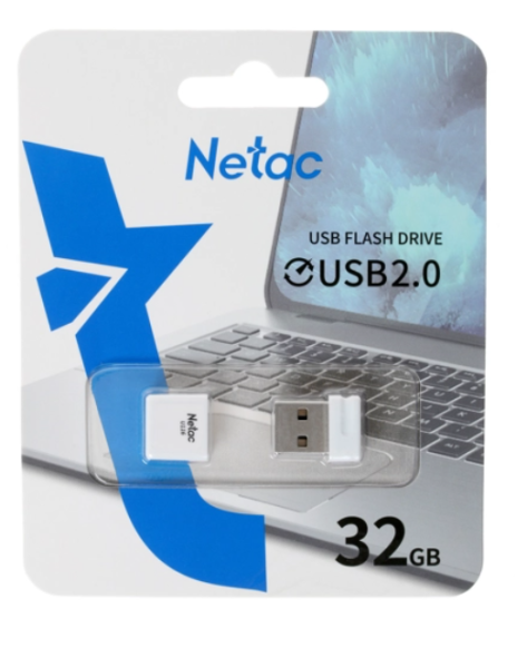 USB флеш-накопитель 32Gb Netac U116 mini белый USB 2.0 (NT03U116N-032G-20WH) фото