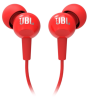 Наушники с микрофоном JBL C100si красные фото